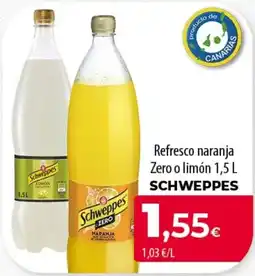 SPAR Lanzarote Schweppes refresco naranja Zero o limón oferta