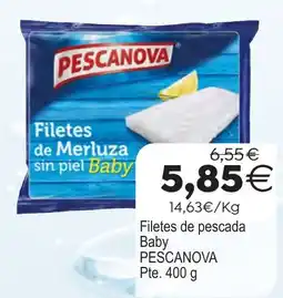 Plenus Supermercados Pescanova filetes de merluza sin piel baby oferta