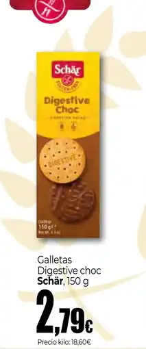 Unide Market Schär galletas digestive choc oferta