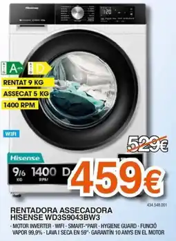 Expert Hisense rentadora assecadora hisense wd3s9043bw3 oferta
