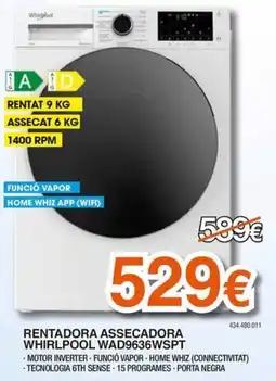 Expert Whirlpool rentadora assecadora wad9636wspt oferta