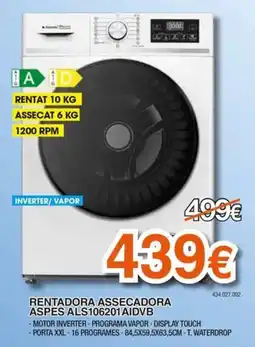 Expert Aspes rentadora assecadora als106201aidvb oferta