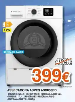 Expert Aspes assecadora aspb803ed oferta