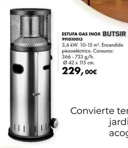 Coinfer Butsir estufa gas inox oferta