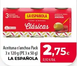 SPAR Lanzarote La Española aceitunas r/anchoa oferta