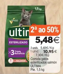 Supermercados Aquí ultima comida gatos esterilizados salmón oferta