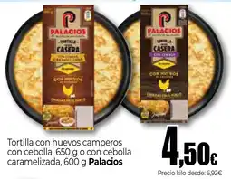Unide Market Palacios tortilla con huevos camperos con cebolla oferta