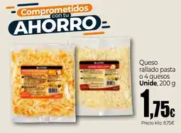 Unide Market Unide queso rallado pasta o 4 quesos oferta