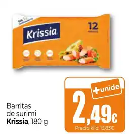 Unide Market Krissia barritas de surimi oferta