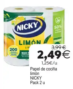 Plenus Supermercados Nicky papel de cocina limón oferta