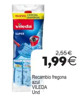 Plenus Supermercados Vileda recambio fregona azul oferta