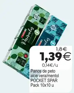 Plenus Supermercados Papelería Panos de peto aloe vera/mentol oferta