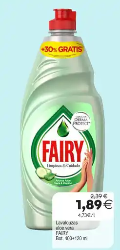 Plenus Supermercados Fairy lavalouzas aloe vera oferta