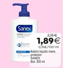 Plenus Supermercados Sanex xabón líquido mans protector oferta