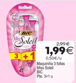 Plenus Supermercados Bic maquinilla 3 follas miss soleil oferta