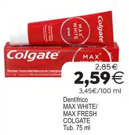 Plenus Supermercados Colgate dentífrico max white/max fresh oferta