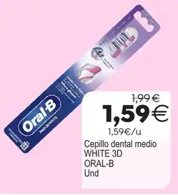 Plenus Supermercados Oral-B cepillo dental medio white 3d oferta