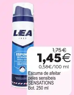 Plenus Supermercados Lea espuma de afeitar peles sensibles sensations oferta