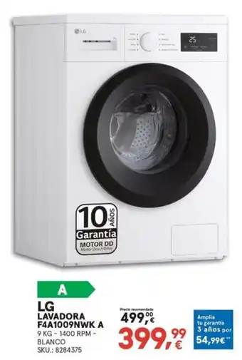 Worten LG lavadora f4a1009nwk a oferta