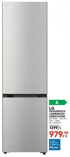 Worten LG frigorífico combinado gbb5726amb oferta