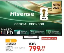 Worten Hisense tv 75e8s oferta