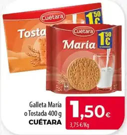 SPAR Lanzarote Cuétara galleta maría o tostada oferta