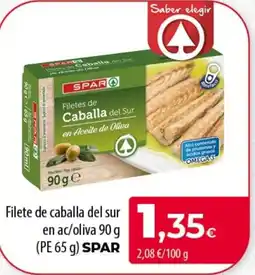 SPAR Lanzarote SPAR filete de caballa del sur en aceite de oliva oferta