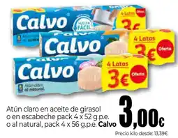 Unide Market Calvo atún claro en aceite de girasol o en escabeche o al natural oferta