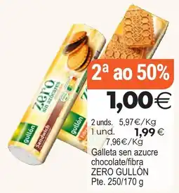 Plenus Supermercados Gullón galleta sin azucar chocolate/fibra oferta