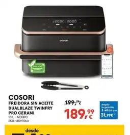 Worten Cosori freidora sin aceite dualblaze twinfry pro cerami oferta