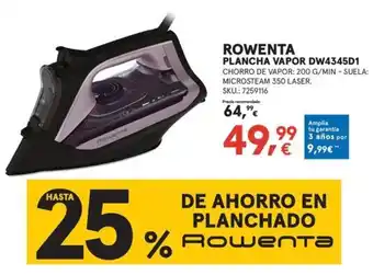 Worten Rowenta plancha vapor dw4345d1 oferta