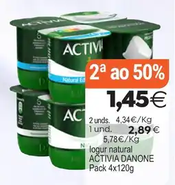 Supermercados Aquí activia logur natural oferta