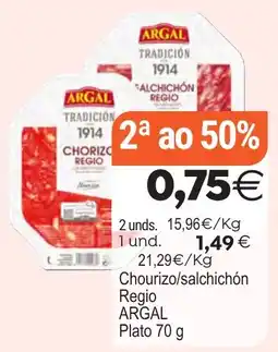 Plenus Supermercados Argal chorizosalchichon regio oferta