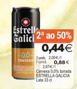 Plenus Supermercados Estrella Galicia cerveza 0,0% torrada oferta