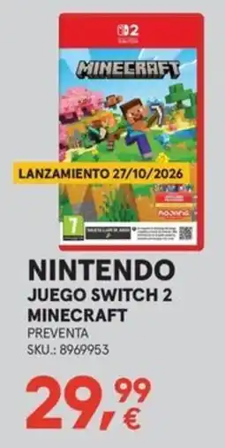 Worten Nintendo juego switch 2 minecraft oferta