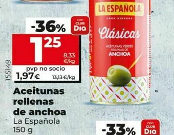 Maxi Dia Aceitunas rellenas de anchoa la española oferta
