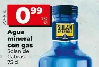 Dia Agua mineral con gas solán de cabras 75 cl oferta