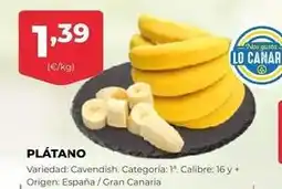 SPAR Gran Canaria Origen - platano oferta