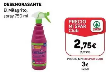 Spar - desengrasante