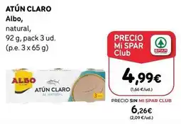 SPAR Gran Canaria Albo - atun claro oferta