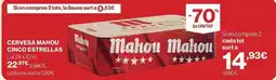 El Corte Inglés Mahou - cervesa cincoes trellas oferta