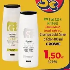 SPAR Lanzarote Crowe - champu gold, silver o color oferta