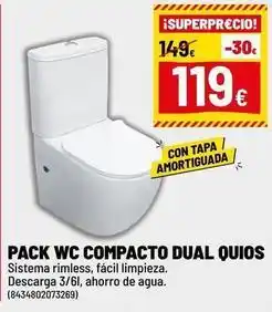 Sistema - pack wc compacto dual quios