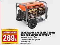 Brico Depôt Energy - generador gasolina 3000w 7hp arrangue eléctrico oferta