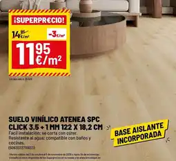 Brico Depôt Spc - suelo vinílico atenea click 3.5+ 1mm 122 x 18.2 cm oferta