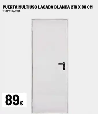 Puerta multiuso lacada blanca 210 x 80 cm