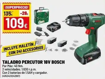 Bosch - taladro percutor 18v