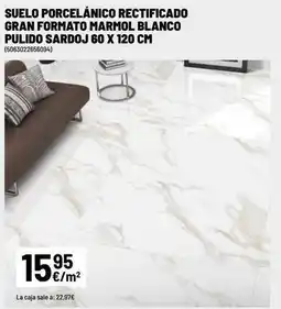 Brico Depôt Blanco - suelo porcelanico rectaficado gran formato marmol pulido sardoj oferta