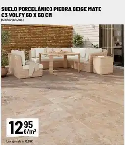 Brico Depôt Suelo porcelanico piedra beige mate oferta
