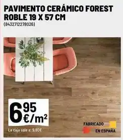Brico Depôt Forest - pavimento cerámico forest roble 19 x 57 cm oferta